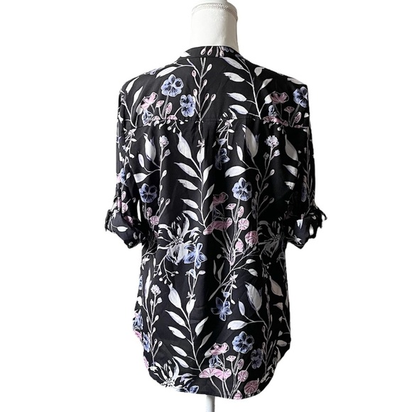 Ivanka Trump Floral Dress Blouse Top with Button Sleeves Women’s Medium - Picture 3 of 16